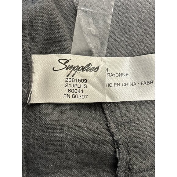 Supplies Womens Gray Zip-Up Jacket With Stand Collar Adjustable Drawstring Waist - Picture 8 of 10